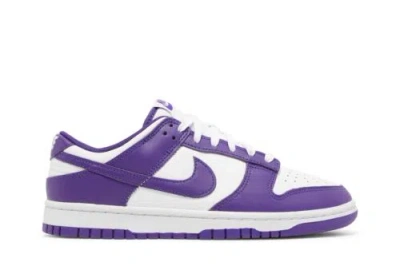 Pre-owned Nike Level Ss/new - Dunk Low 'championship Purple' Dd1391-104 In White/court Purple