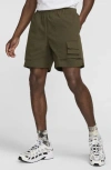 Nike Life Drawstring Cargo Camp Shorts In Cargo Khaki/ Cargo Khaki
