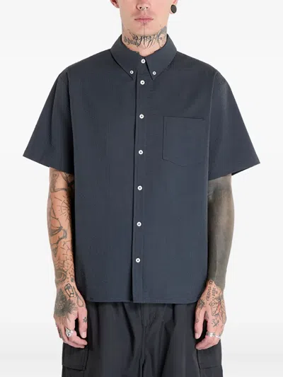 Nike Life Seersucker Button-down Shirt In Blue