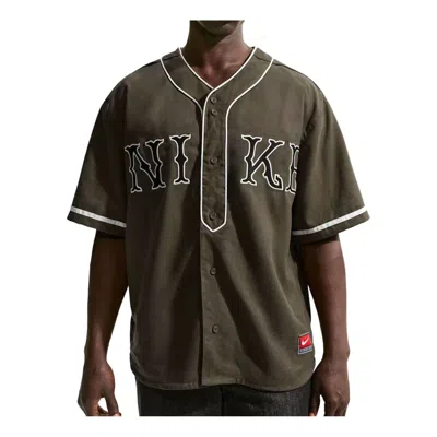 Nike Men's Life Short-sleeve Vintage Sport Top In Green