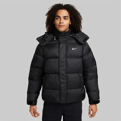 Pre-owned Nike Life Therma-fit Puffer Jacket Men Black/white