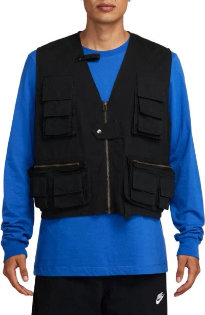 Nike Life Utility Vest In Black/ Black