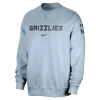 Nike Light Blue Memphis Grizzlies Courtside Standard Issue Performance Pullover Sweatshirt In Light Blue