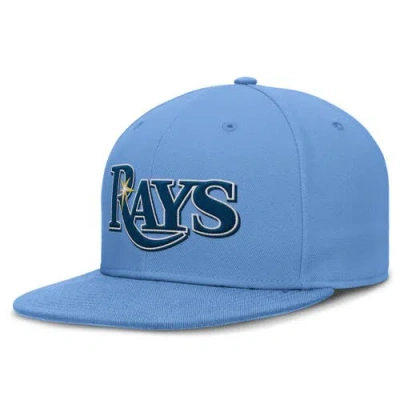 Nike Light Blue Tampa Bay Rays True Round Bill Performance Fitted Hat