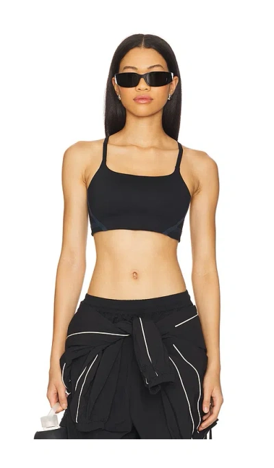 Nike Light-support Lightly Lined Sports Bra In Black & Navy
