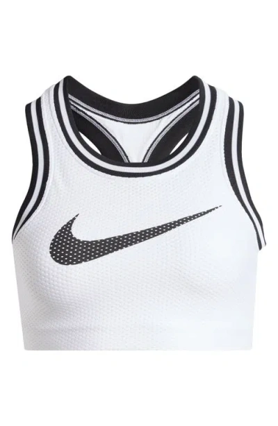 Nike Light Support Non-padded Jersey Sports Bra In White