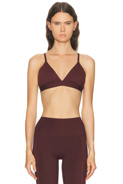 Nike Light Support Non Padded Triangle Sports Bra In Brown