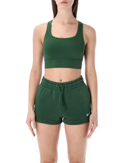 Nike Light-support Longline Sports Bra For Women - Size S In Fir Green