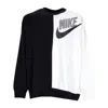 Nike Lightweight Crewneck Sweatshirt Women Sportswear Fleece Over-oversized Crew Dance Black/white In Black