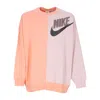 Nike Logo Printed Crewneck Oversized Sweatshirt In Pink