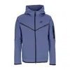 Nike Lightweight Hooded Sweatshirt With Zip Men's Sportswear Tech Fleece Hoodie Diffused Blue/black In Diffused Blue/black
