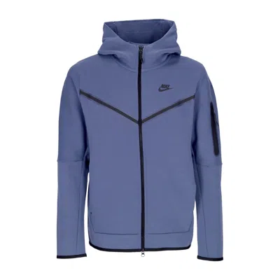 Nike Lightweight Hooded Sweatshirt With Zip Men's Sportswear Tech Fleece Hoodie Diffused Blue/black