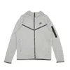Nike Sportswear Full Zip Tech Fleece Hoodie In Dk Grey Heather/black