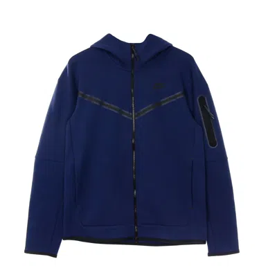Nike Lightweight Hooded Sweatshirt With Zip Men's Sportswear Tech Fleece Hoodie Midnight Navy/black
