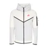 Nike Lightweight Hooded Zip Sweatshirt Men Sportswear Tech Fleece Full-zip Hoodie Summit White/pure Plati In Summit White/pure Platinum/hyper Pink