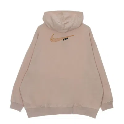 Nike Lightweight Hoodie Women's Sportswear Swoosh Fleece Hoodie Pink Oxford/light Curry/rose Whisper