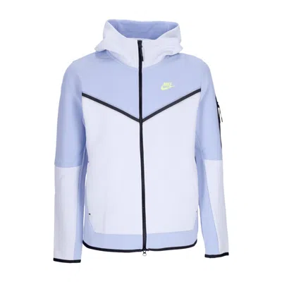 Nike Lightweight Sweatshirt With Hood Zip Men Sportswear Tech Fleece Full-zip Hoodie Cobalt Bliss/lt Lemo In Cobalt Bliss/lt Lemon Twist