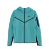 Nike Lightweight Sweatshirt With Zip Hood For Men Sportswear Tech Fleece Hoodie Washed Teal/black/black