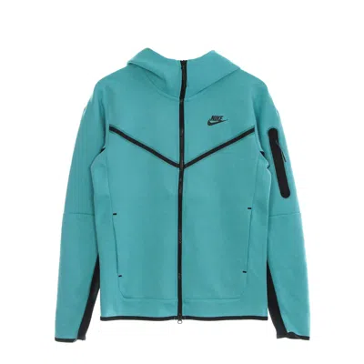 Nike Lightweight Sweatshirt With Zip Hood For Men Sportswear Tech Fleece Hoodie Washed Teal/black/black