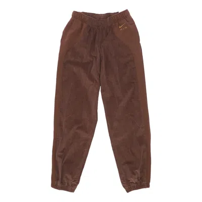 Nike Lightweight Tracksuit Pants Women Sportswear Air High-waisted Corduroy Fleece Pants Cacao Wow/ale Br In Cacao Wow/ale Brown