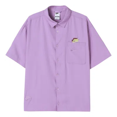 Nike Limited Athleisure Casual Sports Short Sleeve Breathable Shirt Purple