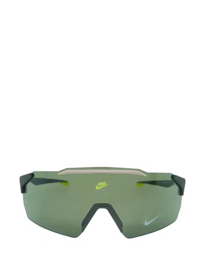 Nike Limitless Shield Geometric-frame Sunglasses In Green