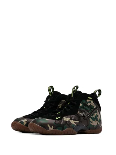 Nike Kids' Little Air Foamposite Pro Camouflage Sneakers In Green