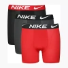 Nike Boys' 3 Pack Logo Boxer Briefs - Little Kid, Big Kid In Red