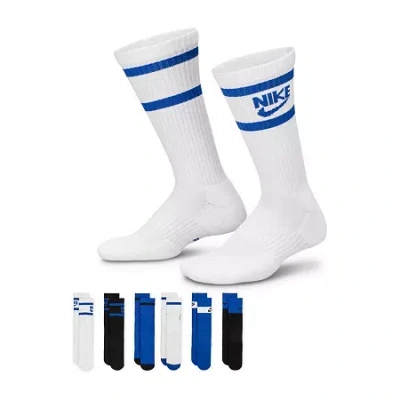 Nike Little & Big Kid Unisex 6 Pair Crew Socks In White