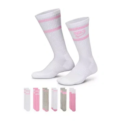 Nike Little & Big Kid Unisex 6 Pair Crew Socks In Multi