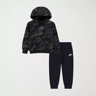 Nike Kids' Little Boys 2-pc. Pant Set In Black