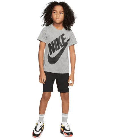 Nike Kids' Little Boys 2-piece Futura T-shirt & Shorts Set In Black