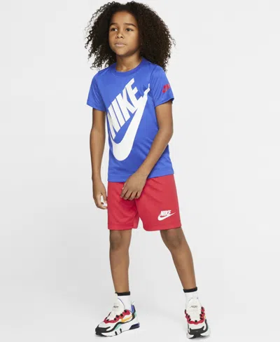 Nike Kids' Little Boys 2-piece Futura T-shirt & Shorts Set In Red