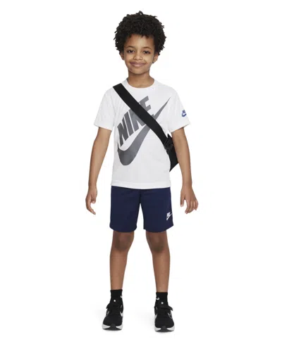 Nike Kids' Little Boys 2-piece Futura T-shirt And Shorts Set In White