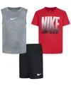 Nike Little Boys 3-piece T-shirt Tank And Shorts Set In Multi
