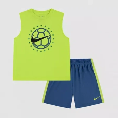 Nike Kids' Little Boys 3-pc. Short Set In Green