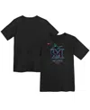 Nike Little Boys And Girls Black Miami Marlins 2025 City Connect Logo T-shirt In Black