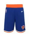 NIKE LITTLE BOYS AND GIRLS NIKE BLUE NEW YORK KNICKS ICON REPLICA JERSEY SHORTS