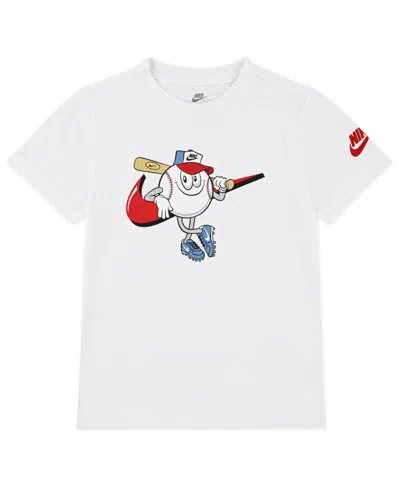 Nike Kids' Little Boys Baseball Graphic T-shirt In White