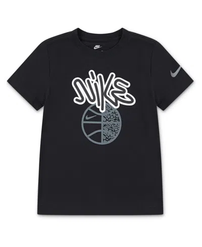 Nike Kids' Little Boys Basketball Handstyle T-shirt In Black