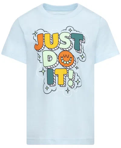 Nike Kids' Little Boys Bubble Just Do It Graphic T-shirt In Gglacier