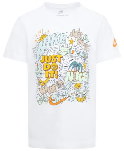 Nike Kids' Little Boys Doodlevision Tee In White