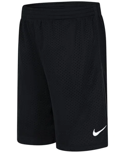 Nike Kids' Little Boys Dri-fit Logo Mesh Pull-on Shorts In Black