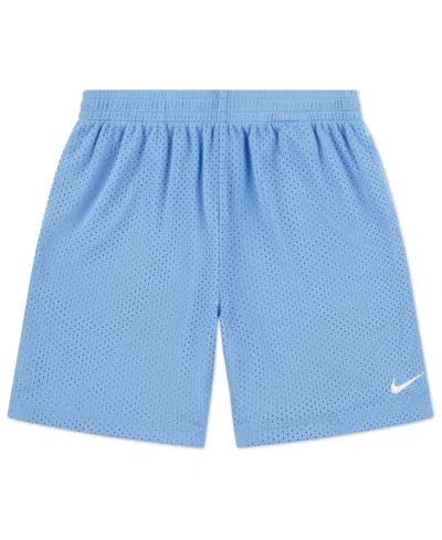 Nike Kids' Little Boys Dri-fit Logo Mesh Pull-on Shorts In Blue