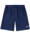 Nike Little Boys Dri-fit Logo Mesh Pull-on Shorts In Midnight Navy