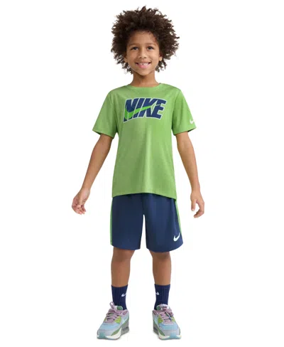 Nike Kids' Little Boys Dri-fit Dropset T-shirt & Shorts Set In Multi