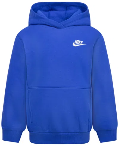 Nike Kids' Little Boys Fleece Pullover Hoodie In Blue