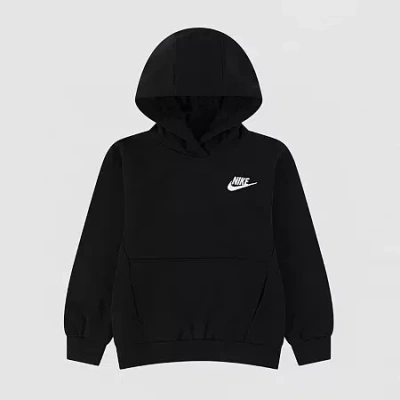 Nike Kids' Little Boys Long Sleeve Fleece Active Hoodie In Black