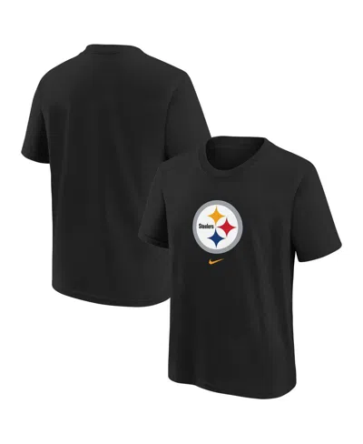 Nike Kids' Little Boys  Black Pittsburgh Steelers Team Wordmark T-shirt