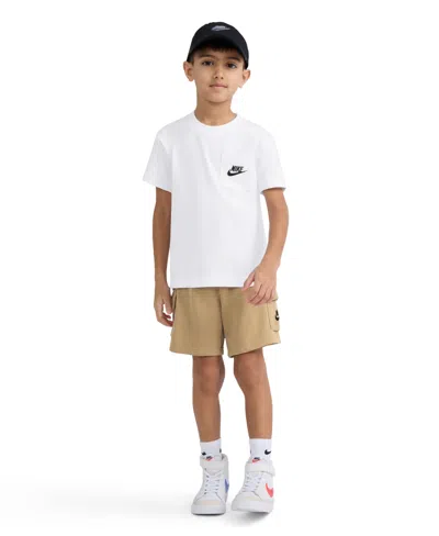 Nike Kids' Little Boys Pocket T-shirt & French Terry Shorts, 2 Piece Set In Multi